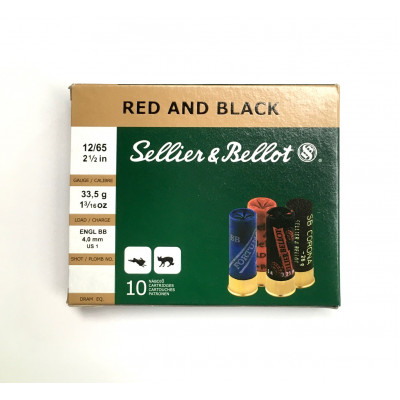 12/70 RED AND BLACK 4,5mm - 8,43mm Sellier&Bellot 