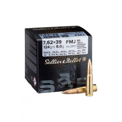 7,62 x 39 FMJ  8,0g/124gr SB 50ks