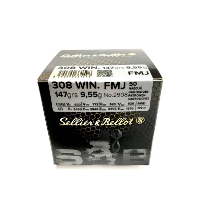 .308 WIN. FMJ SELLIER&BELLOT 147grs./9,55g 50ks