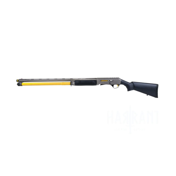 Aksa Arms S4 Extreme IPSC, ráže 12GA, šedá/žlutá, Cerakote