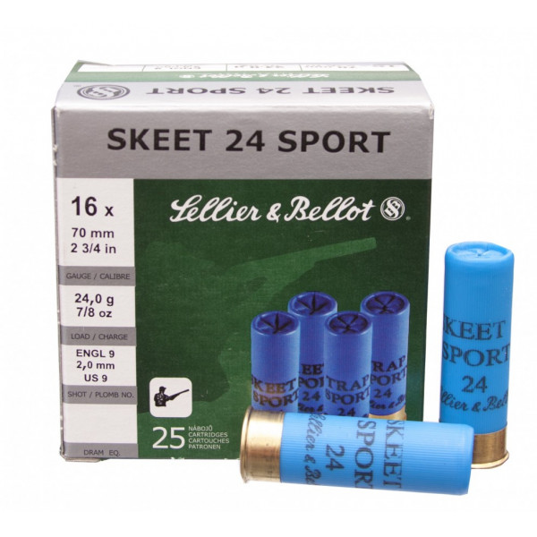 16/70 TRAP/SKEET 24 SPORT 2,0-2,4 mm Sellier&Bellot