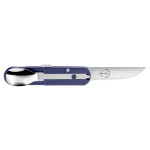 BIVOUAC FRENCH NAVY CAMP KNIFE BLUE HANDLE - TEXTILE POUCH - FORK & SPOON