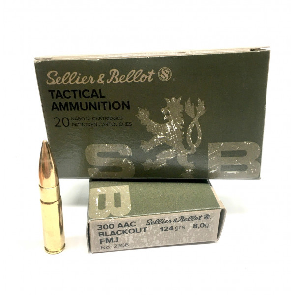 300 AAC BLACKOUT FMJ 124gr. SELLIER&BELLOT