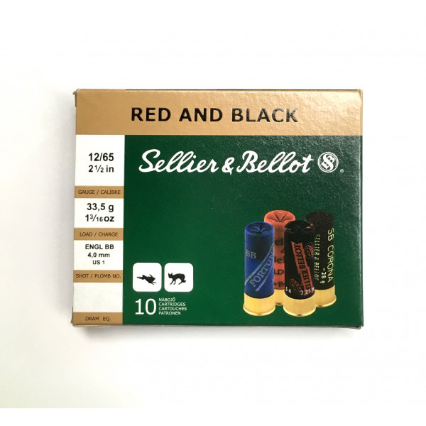 12/70 RED AND BLACK 4,5mm - 8,43mm Sellier&Bellot 