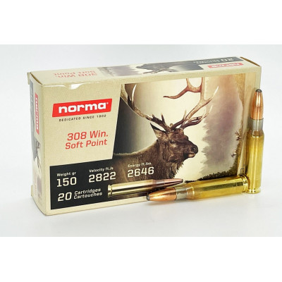 .308 Win. Soft Point 150gr. NORMA