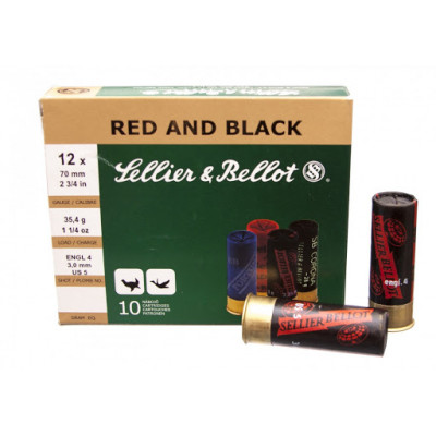 16/70 RED AND BLACK 4,0mm 30,1g Sellier&Bellot 