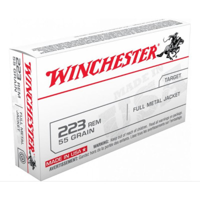 .223 Rem FMJ 55grs Winchester 20ks